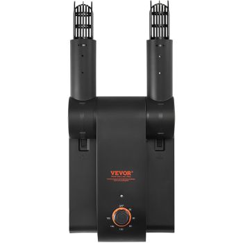VEVOR Foldable 2-Tube Shoe Dryer Boot Dryer with Heat Blower Black & Orange