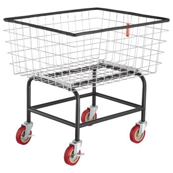 VEVOR Wire Laundry Cart Wire Laundry Basket 2.8 Bushel Heavy Duty w/ 4'' Wheels