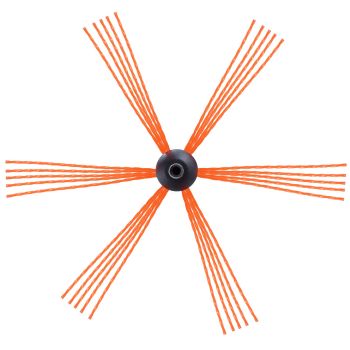 VEVOR 10 m Chimney Sweep Kit, w/ 10 Reinforced Nylon Flexible Rods, Ergonomic Chimney Cleaning Brush, 360-Degree Brush Chimney Cleaner, Rich Accessories for Fireplace Flue Home Use Fits most Pipes