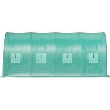 VEVOR Walk-in Tunnel Greenhouse Galvanized Frame & Waterproof Cover 15x7x7 ft