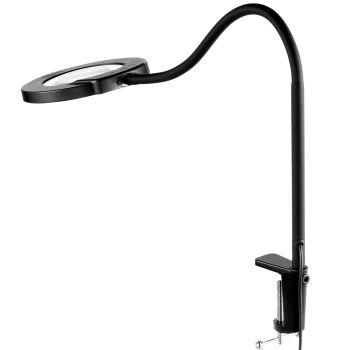 VEVOR 5X Floor Magnifying Glass with Light and Stand Flexible Gooseneck LED