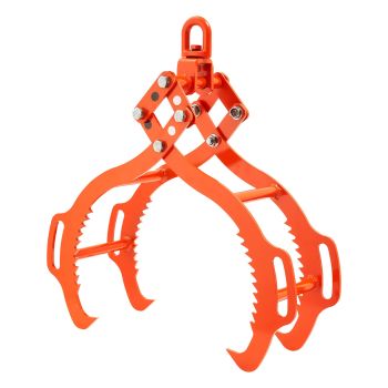 VEVOR 28in Log Lifting Tongs, 4-Claw Log Tongs, Heavy Duty Steel Log Grapple, 2650LBS Lifting Capacity, Swivel Log Graper Timber, Eagle Claw Design, Log Skidding Tongs for Trucks, Tractors, Forklifts