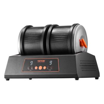 Rock Tumbler Machine 8 lbs Rock Polishing Kit 9 Speed 9-Day Timer Dual Barrels