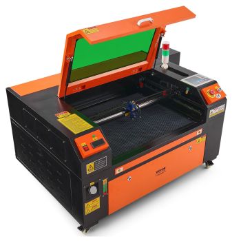 VEVOR 80W CO2 Laser Engraver, 500 x 700 mm, 19.7 IPS Laser Cutter Machine with 2-Way Pass Air Assist, Compatible with LightBurn, CorelDRAW, AutoCAD, Windows, Mac OS, Linux, for Wood Acrylic Fabric