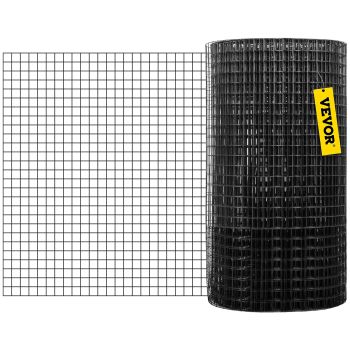 VEVOR Hardware Cloth, 48\" x 50\' & 1\"x1\" Mesh Size, Galvanized Steel Vinyl Coated 16 Gauge Chicken Wire Fencing with A Cutting Plier & A Pair of Fabric Gloves, for Garden Fencing & Pet Enclosures,