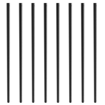 VEVOR Staircase Metal Balusters, 3/4'' Round x 32'' Long Aluminum Decorative Banister Spindles, 101 Pack Deck Baluster with Screws, Classic Hollow Deck Railing Satin Black Powder Coated for Porch