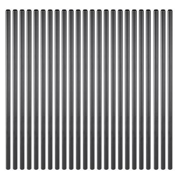 VEVOR Staircase Balusters 101 Pack, 660 mm Aluminum Stair Balusters, 19 mm Water-Proof Round Metal Spindle Railing, Hollow Deck Railing with Rail Caps & Screws for Stairs, Porch, Patio, Matte Black