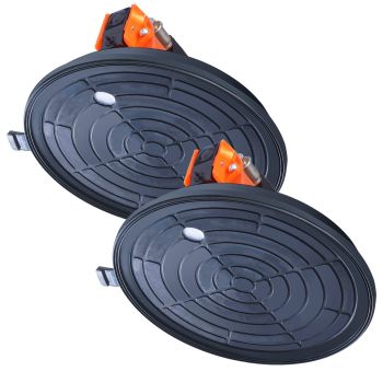 VEVOR Glass Suction Cup, 203 mm 2 Pack 278 kg Capacity, Vacuum Suction Cup with Steel Handle & Carry Box, Heavy Duty Industrial Suction Cup Lifter Tool for Glass, Granite, Tile, Metal, Wood Lifting