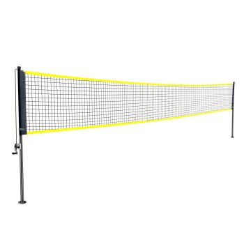 VEVOR Badminton Net Set, Outdoor Backyard Beach Park Badminton Net, Portable Badminton Equipment Set, Adults Kids Badminton Net with Poles, Carrying Bag, 4 Iron Rackets, and 3 Nylon Shuttlecocks
