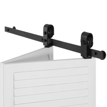 VEVOR Bi-Folding Sliding Barn Door Hardware Track Kit 40" for Two 18" Doors