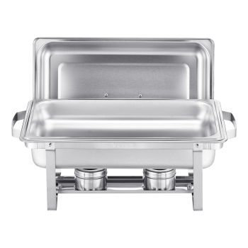 VEVOR 8 Qt 2 Pack Rectangle Chafing Dish Buffet Set Fullsize Pan Stainless Steel