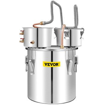 VEVOR Moonshine Still Water Alcohol Distiller 50L w/Thumper Keg & Water Pump