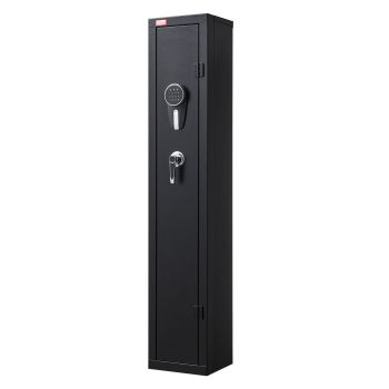 VEVOR Gun Safe, Heavy Duty Cold-Rolled Steel Fireproof Rifle Cabinet with Digital Keypad & Key, Large Long Gun Cabinet with Magazine and LED Lighting, Adjustable Racks for Rifles, Pistols, Shotgun