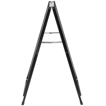 VEVOR A-Frame Sidewalk Sign 24"x36" Sidewalk Signs for Businesses Black Coated Steel Metal A-Frame Sign Slide-in Folding Sandwich Board Sidewalk Sign Double-Sided with 2 Corrugated Plastic Poster Boar