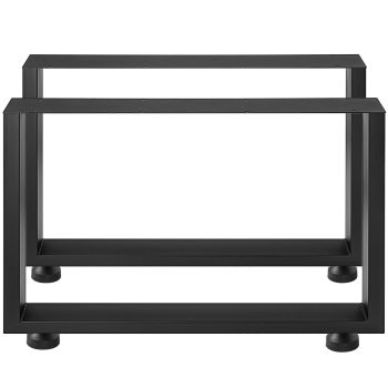 VEVOR Black Metal Table Legs Set of 2 Steel Table Legs 800x720 MM Dining Table Legs Office Table Legs Computer Desk Legs Steel Bench Legs Country Style Table Legs DIY Furniture Legs