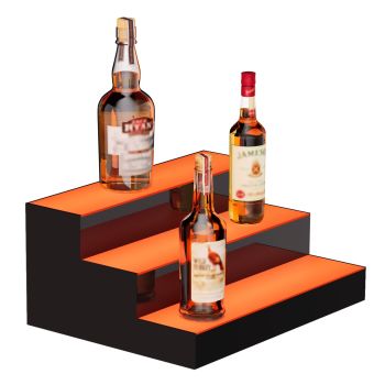 VEVOR LED Lighted Liquor Bottle Display Bar Shelf RF & App Control 406mm 3-Step