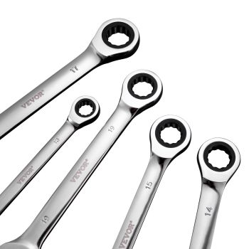 VEVOR Combination Wrench Set 8-Piece Metric 8 mm to 19 mm with Organizer Rack