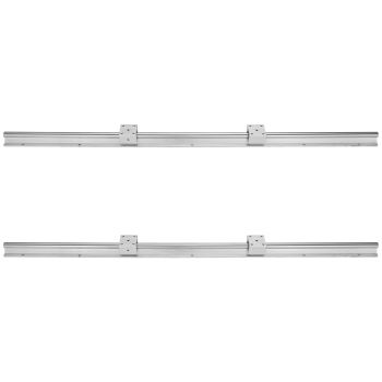 VEVOR Linear Guide Rail Set, SBR16 1000mm, 2 PCS 39.4 in/1000 mm SBR16 Guide Rails and 4 PCS SBR16UU Slide Blocks, Linear Rails and Bearings Kit for Automated Machines DIY Project CNC Router Machines