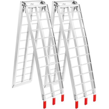 VEVOR Aluminum Ramp 1500 LBS Foldable Loading Ramps for Pickup Trucks Bed 2 PCS