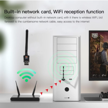 Mini 600Mbps USB WiFi Adapter 2.4GHz 5G