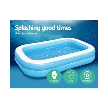 Bestway 2.62m x 1.75m x 51cm Blue Rectangular Family Pool