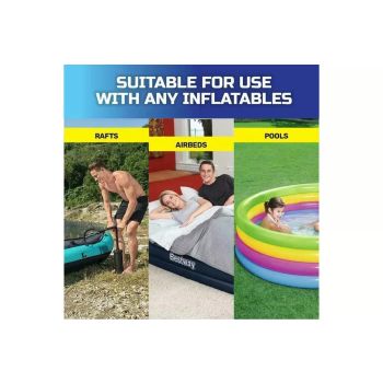 Bestway Air Hammer 2800 Manual Air Pump for Airbed, Swimming Pool, Toys, Kayaks