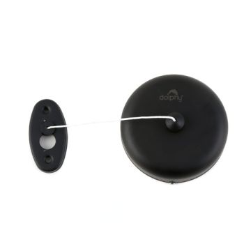 Retractable Single Clothesline - Black
