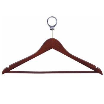 Anti-theft Wooden Cloth Hanger - Brown