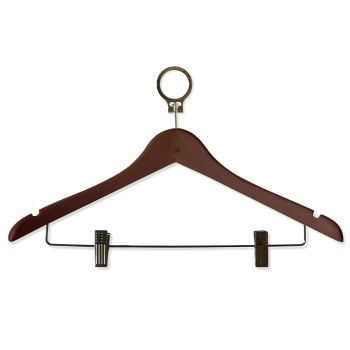 Anti-theft Wooden Cloth Hanger - Brown