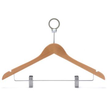 Anti-theftWooden Cloth Hanger - Natural Wood