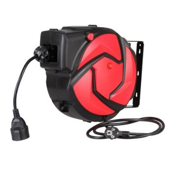Retractable Wall Mount 15m Cable Extension Reel