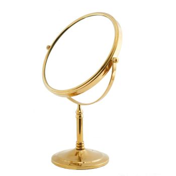 5X & 1X Tabletop Magnifying Mirror - Royal Gold