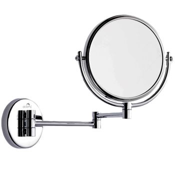 3X & 1X Wall Mount Magnifying Mirror (Solid Brass)