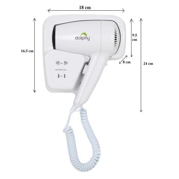 Wall Mount Hair Dryer 1200W - White