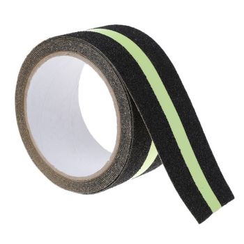 Anti Skid Tape - Black With Glow in Dark Stripe