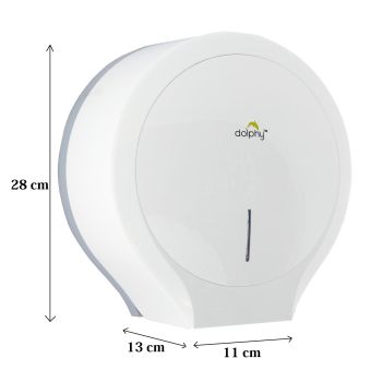 CLASSIC Jumbo Toilet Paper Roll Dispenser - White