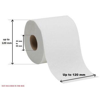 Stainless Steel Twin Toilet Roll Holder with Shelf