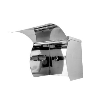 SS Single Toilet Roll Holder with Shelf