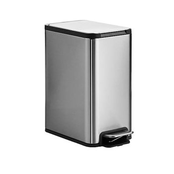 8L SS Indoor Trash Can With Foot Pedal