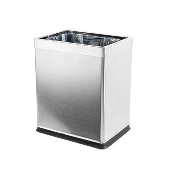 10L Indoor Silver Trash Can