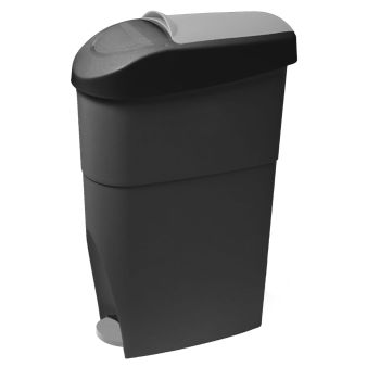 Sanitary Bin with Paddle Black and Gray - 18L