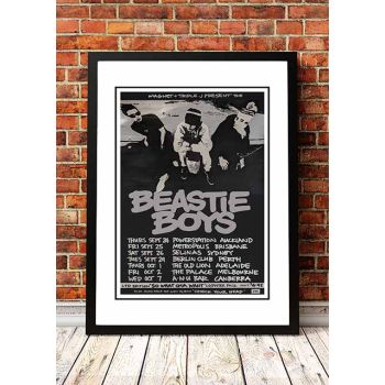 Beastie Boys 'Australian Tour' Poster 1990 - Framed A1