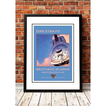 Dire Straits 'Brothers In Arms' In Store Poster 1985 - Framed A1
