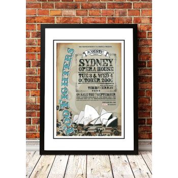 Foo Fighters 'Acoustic Concert' Sydney, Australian Tour Poster 2006 - Framed A1