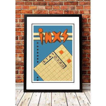 INXS 'Stay Young' In Store Poster 1981 - Framed A3