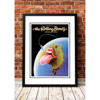 The Rolling Stones 'Australian Tour' Poster 1973- Framed A4
