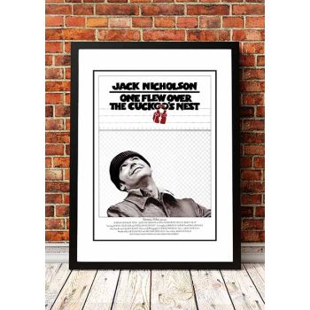 One Flew Over The Cuckoos Nest' Cult Movie Poster! - Framed A3