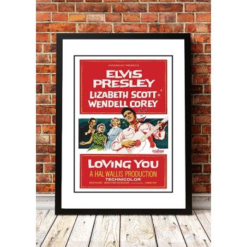 Elvis 'Loving You' Framed Movie Poster! - Framed A3