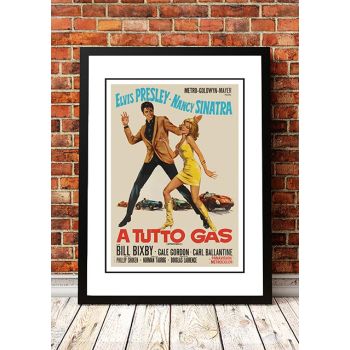 Elvis 'A Tutto Gas' Framed Movie Poster! - Framed A4