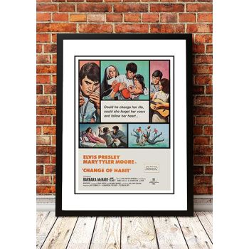 Elvis 'Change Of Habit' Framed Movie Poster! - Framed A3